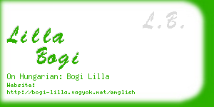 lilla bogi business card
